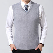 Men's Casual Sweater Vest Warm and Comfortable Vest in Autumn and Winter