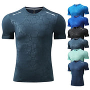 Men Running Compression T-shirt Dry Fit Short Sleeve Sport