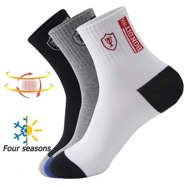 10pairs Breathable Cotton Sports Stockings Men Bamboo