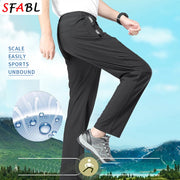 5XL High Stretch Outdoor Sport Hiking Pants Men Zipper