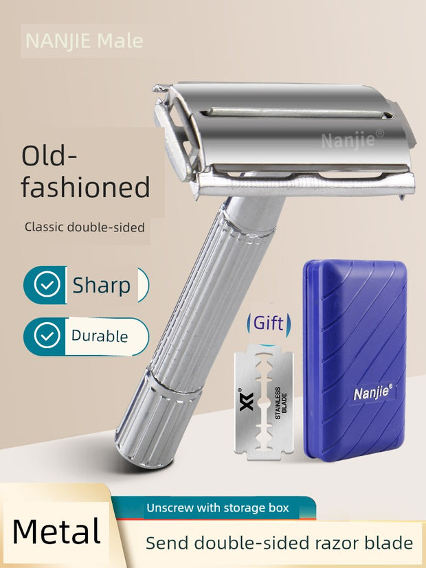 Men Old-Fashioned Shaving Manual Shaver