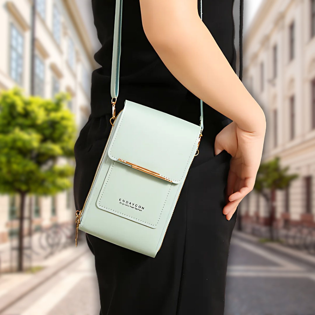 TouchGuard™ Leather Phone Crossbody Bag