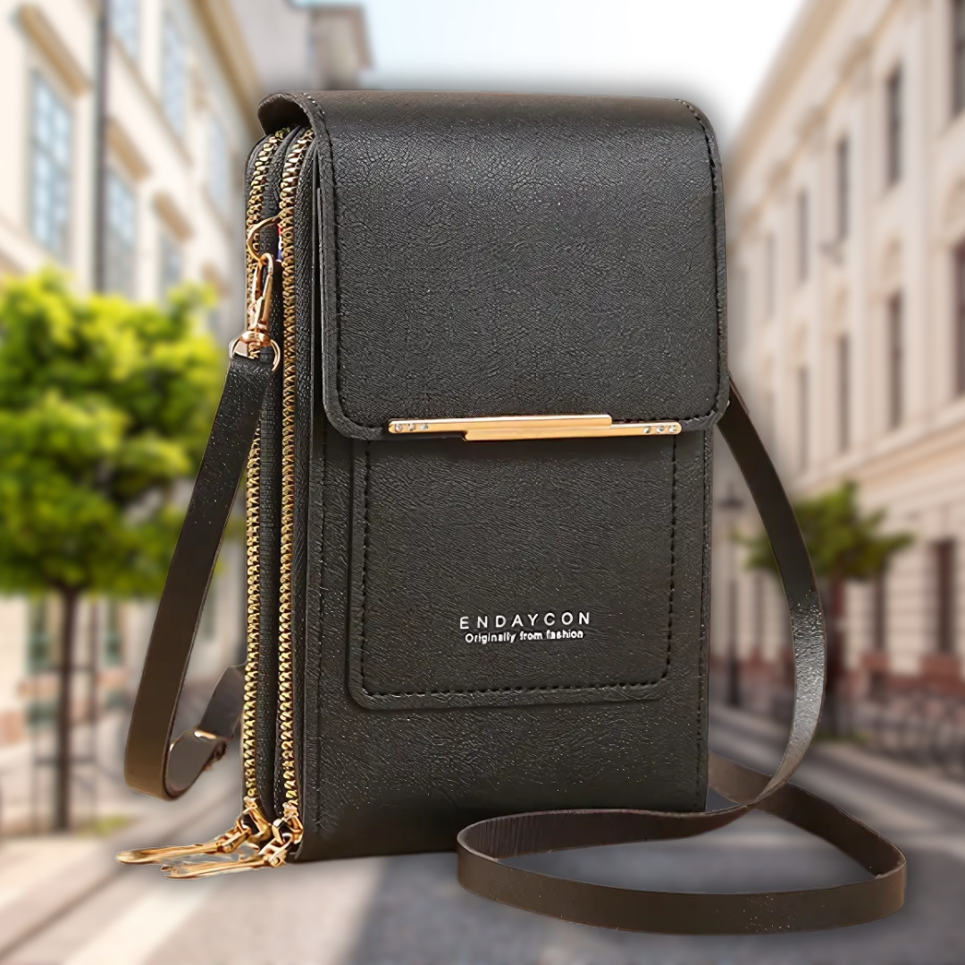 TouchGuard™ Leather Phone Crossbody Bag