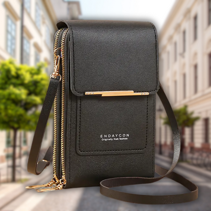 TouchGuard™ Leather Phone Crossbody Bag