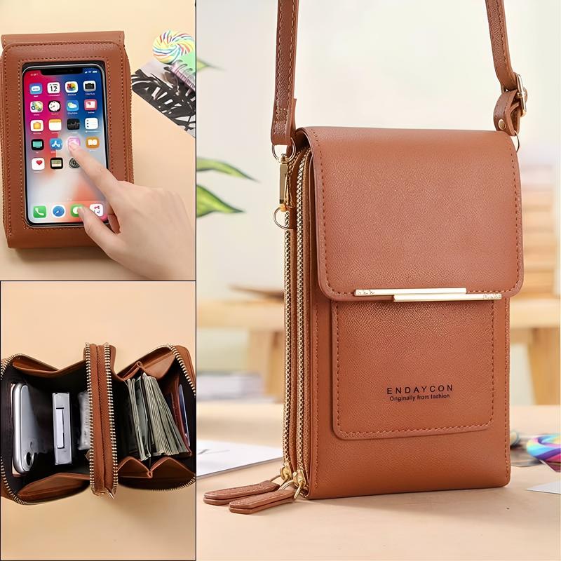 TouchGuard™ Leather Phone Crossbody Bag