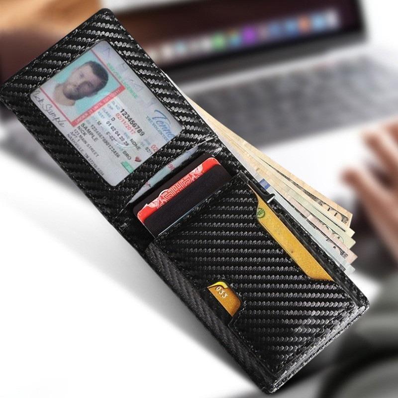 VaultGuard™ Leather RFID Pop-Up Wallet with Cash Pocket