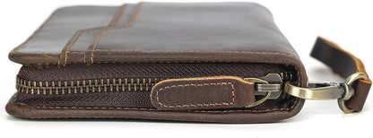 Family Leather Passport Wallet RFID Blocking Holder for 6 Passports