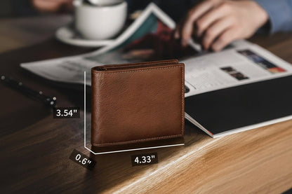 Genuine Leather Men’s RFID Blocking Bifold Wallet with 13 Card Slots