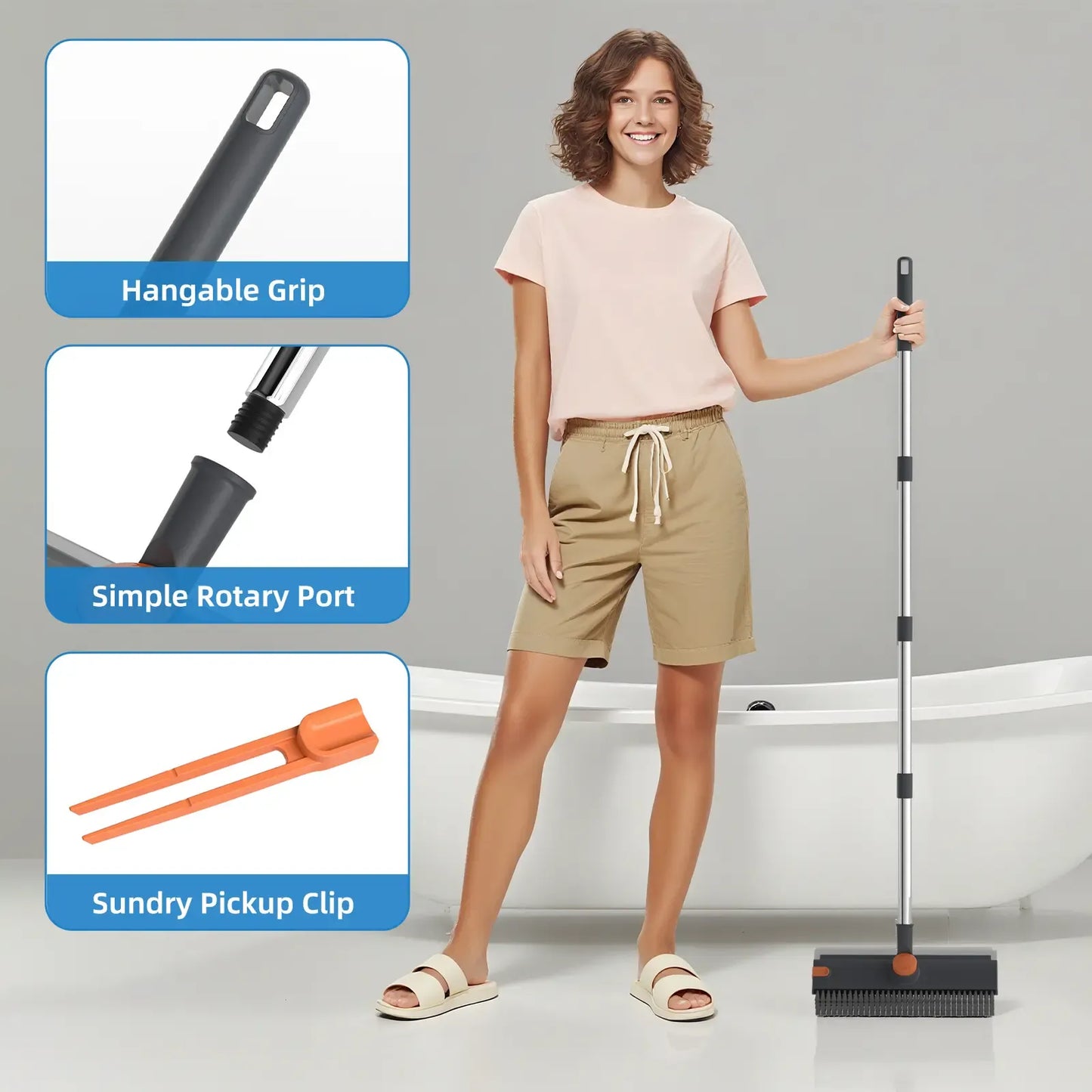 🧼 Heavy-Duty Floor Scrub Brush