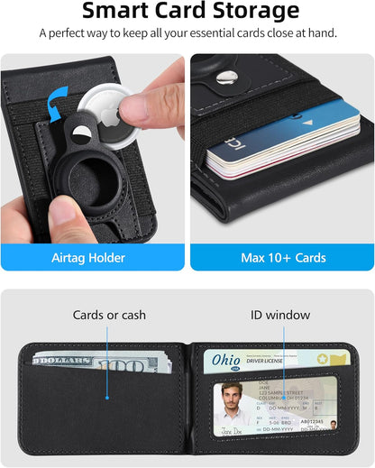 MagSafe Wallet with Air Tag Holder, RFID Stand Card Holder Slim