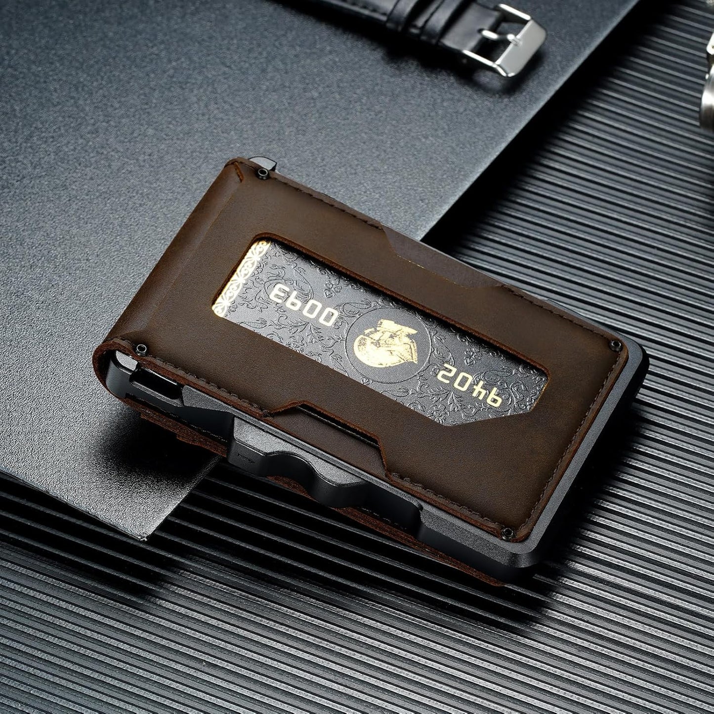 Men’s Slim RFID Leather Wallet with Pop-Up Card Holder