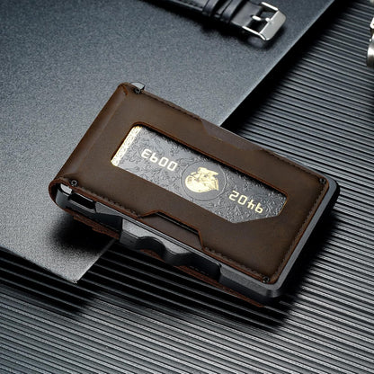 Men’s Slim RFID Leather Wallet with Pop-Up Card Holder