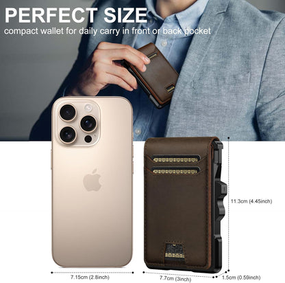 Men’s Slim RFID Leather Wallet with Pop-Up Card Holder