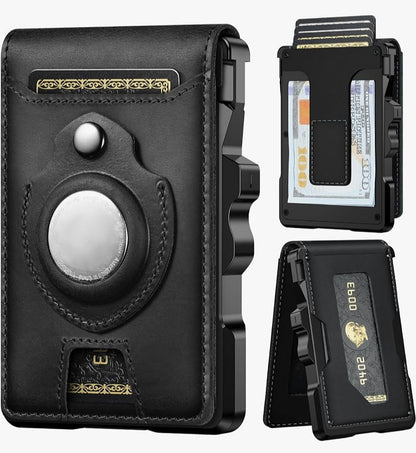 Men’s Slim RFID Leather Wallet with Pop-Up Card Holder