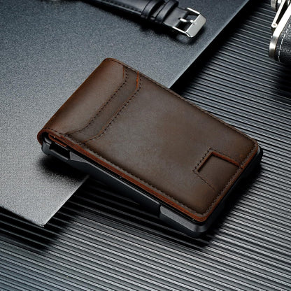 Men’s Slim RFID Leather Wallet with Pop-Up Card Holder