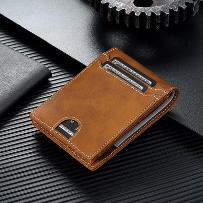 Men's SmartTag2 Wallet Slim Leather RFID Blocking Card Holder Brown