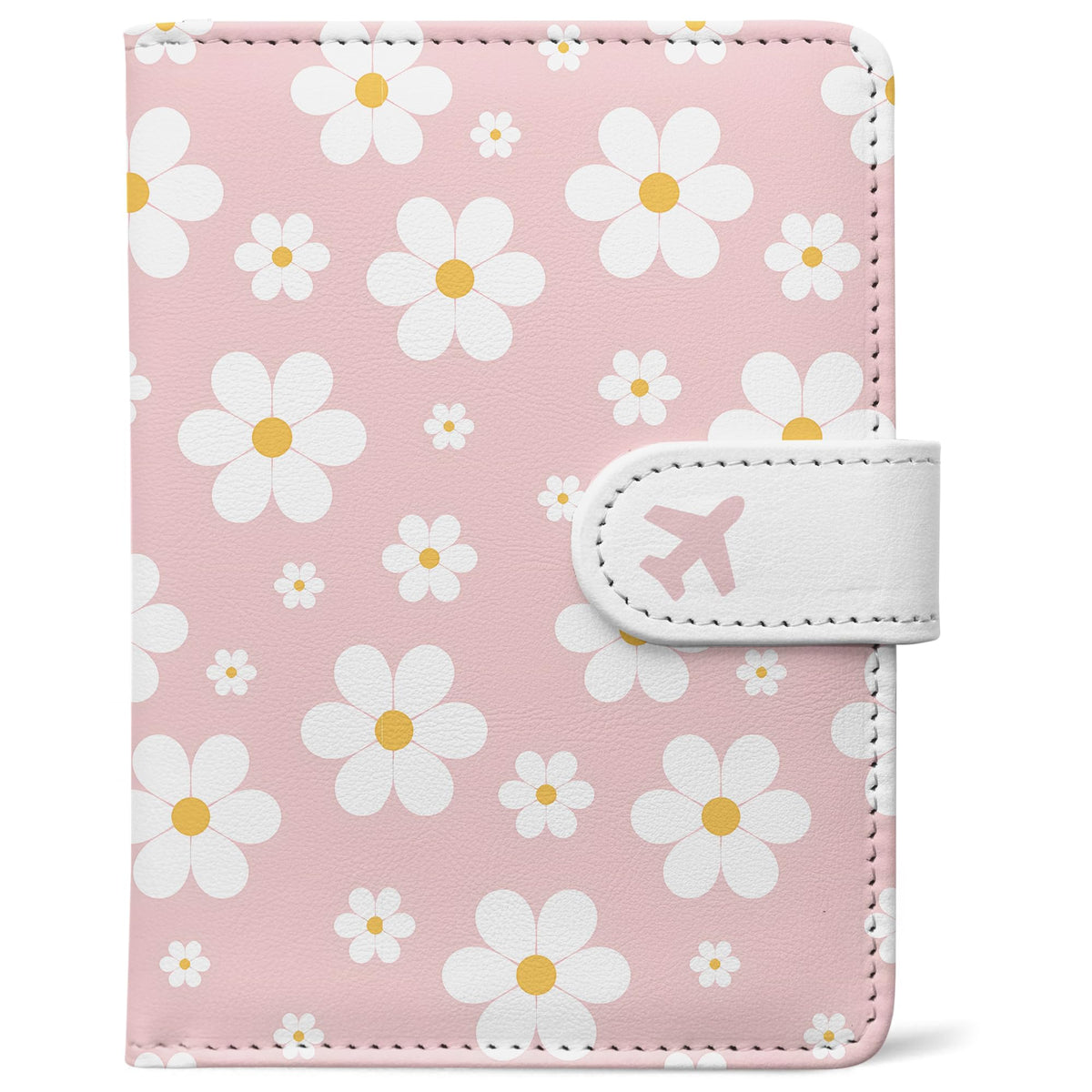 RFID Leather Passport Holder Travel Wallet with Magnetic Closure