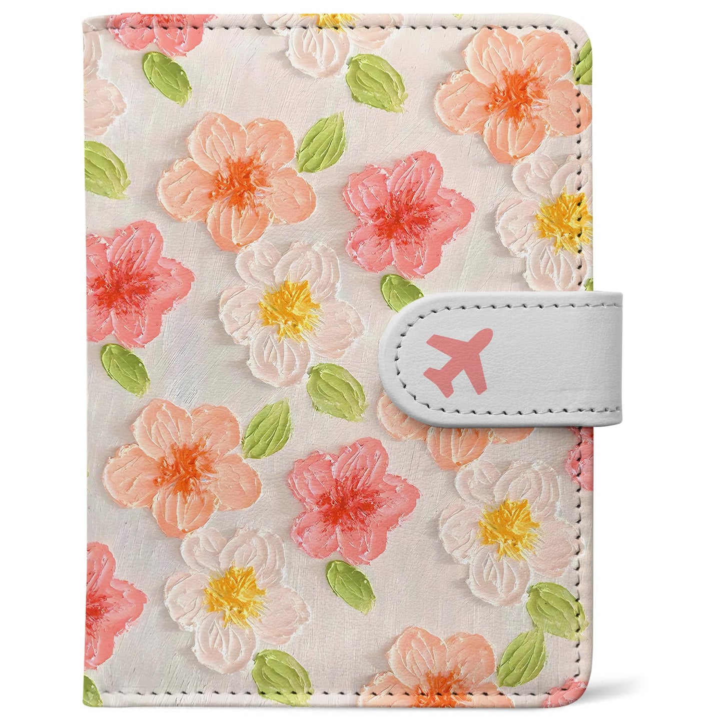 RFID Leather Passport Holder Travel Wallet with Magnetic Closure