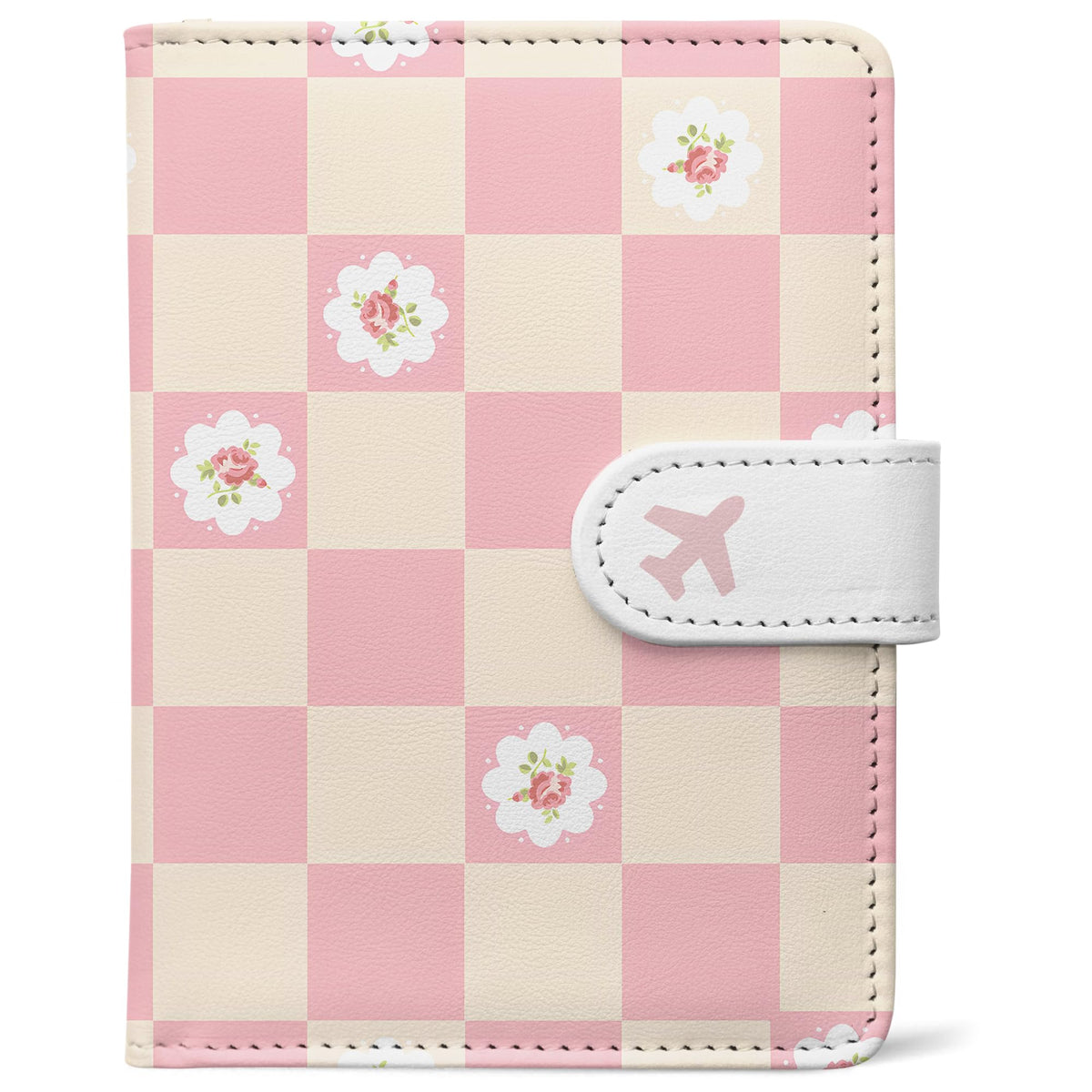 RFID Leather Passport Holder Travel Wallet with Magnetic Closure