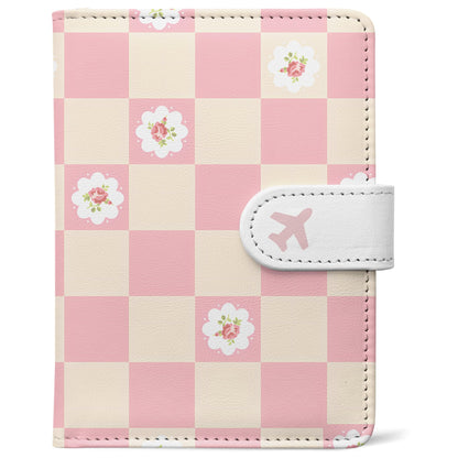 RFID Leather Passport Holder Travel Wallet with Magnetic Closure