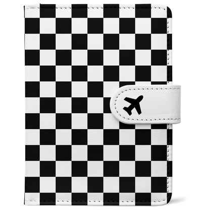 RFID Leather Passport Holder Travel Wallet with Magnetic Closure