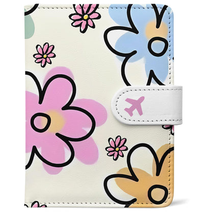 RFID Leather Passport Holder Travel Wallet with Magnetic Closure