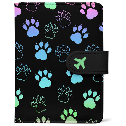 RFID Leather Passport Holder Travel Wallet with Magnetic Closure