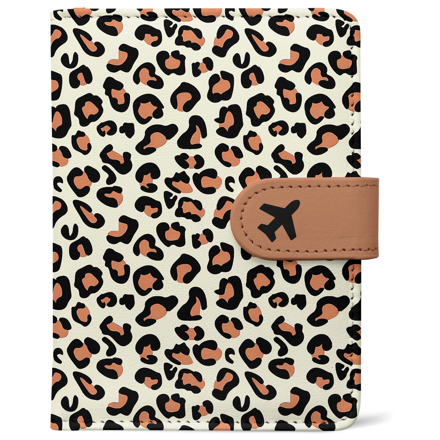 RFID Leather Passport Holder Travel Wallet with Magnetic Closure