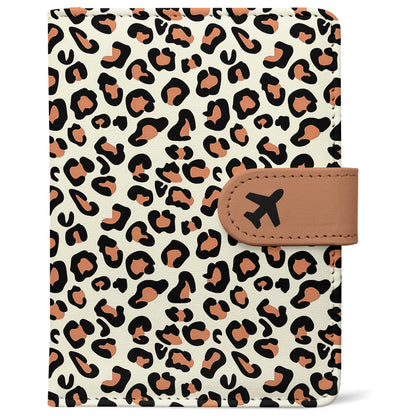 RFID Leather Passport Holder Travel Wallet with Magnetic Closure