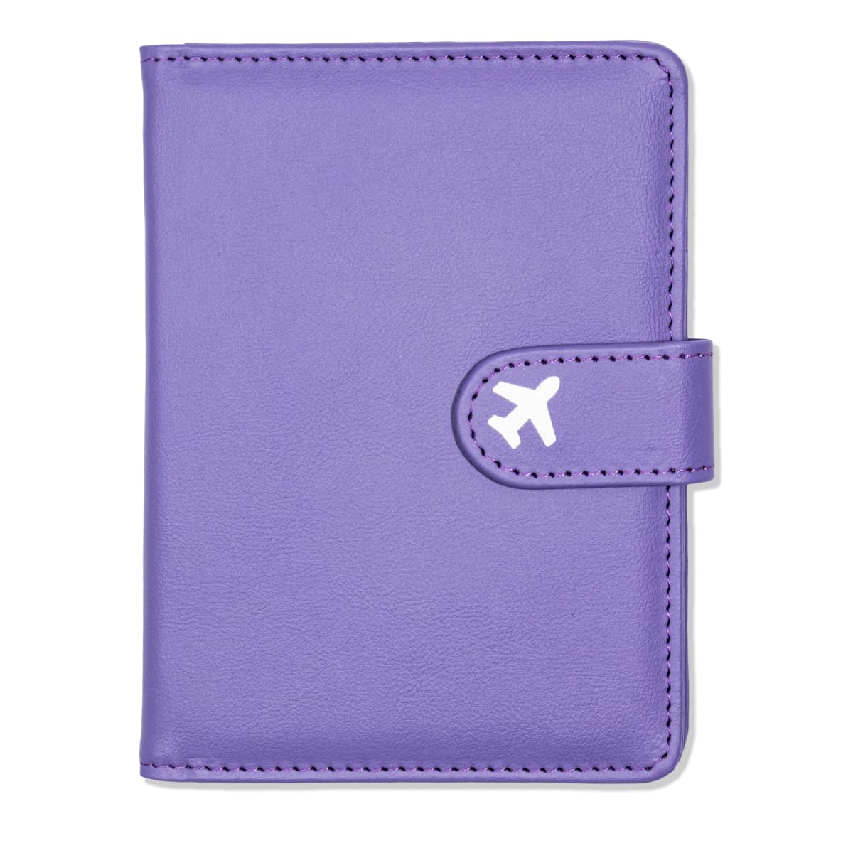 RFID Leather Passport Holder Travel Wallet with Magnetic Closure