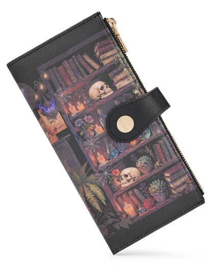 RFID Slim Wallet for Women with 12 Card Slots & Coin Pocket