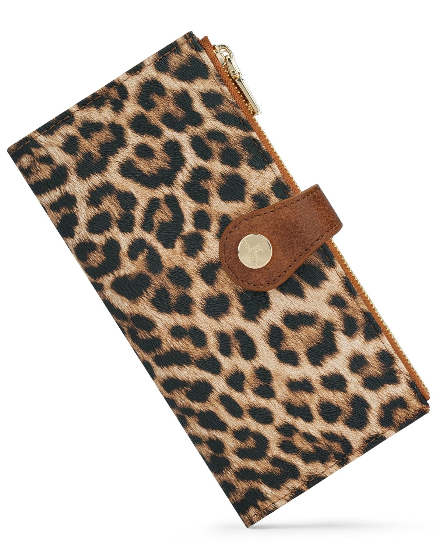 RFID Slim Wallet for Women with 12 Card Slots & Coin Pocket