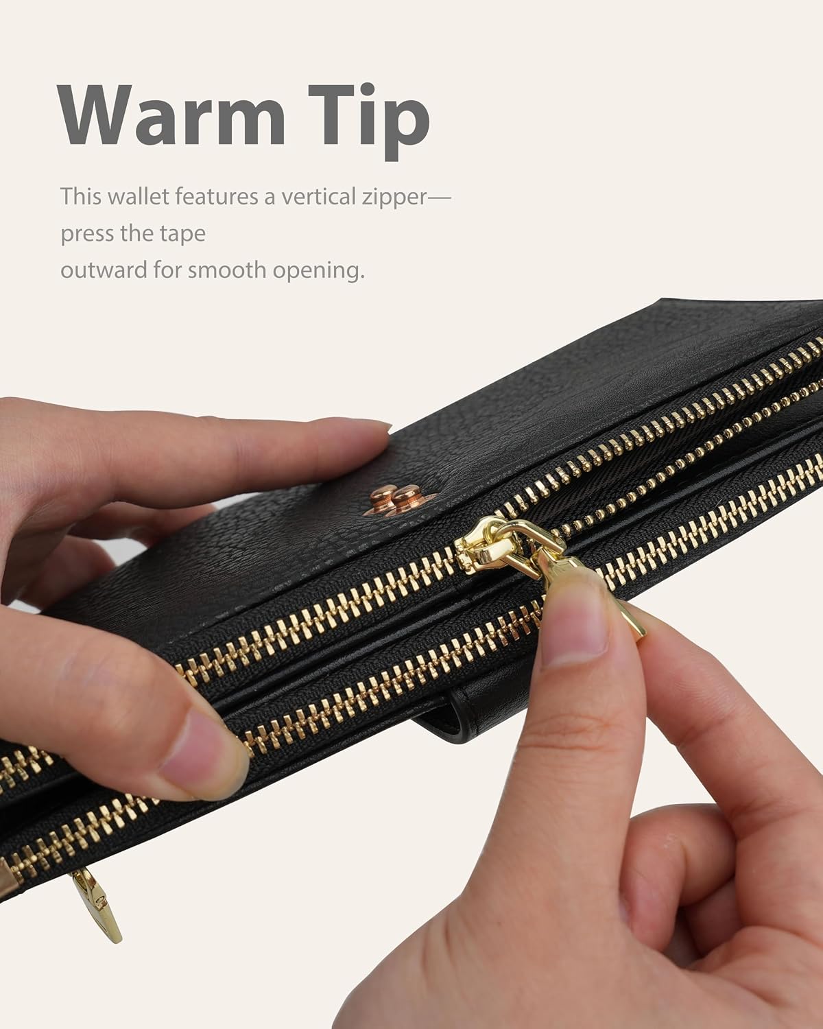 RFID Slim Wallet for Women with 12 Card Slots & Coin Pocket