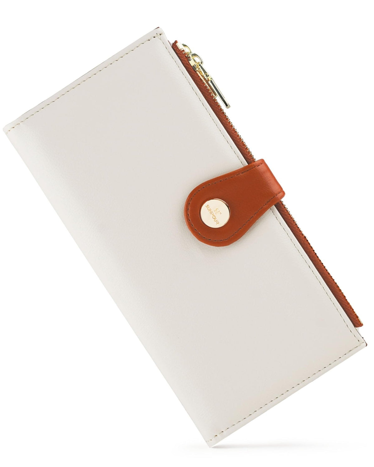 RFID Slim Wallet for Women with 12 Card Slots & Coin Pocket