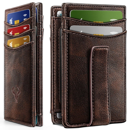 Slim AirTag Wallet for Men RFID Blocking Magnetic Front Pocket