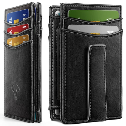Slim AirTag Wallet for Men RFID Blocking Magnetic Front Pocket