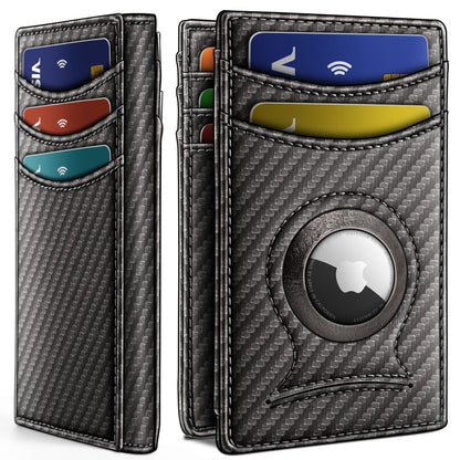 Slim AirTag Wallet for Men RFID Blocking Magnetic Front Pocket