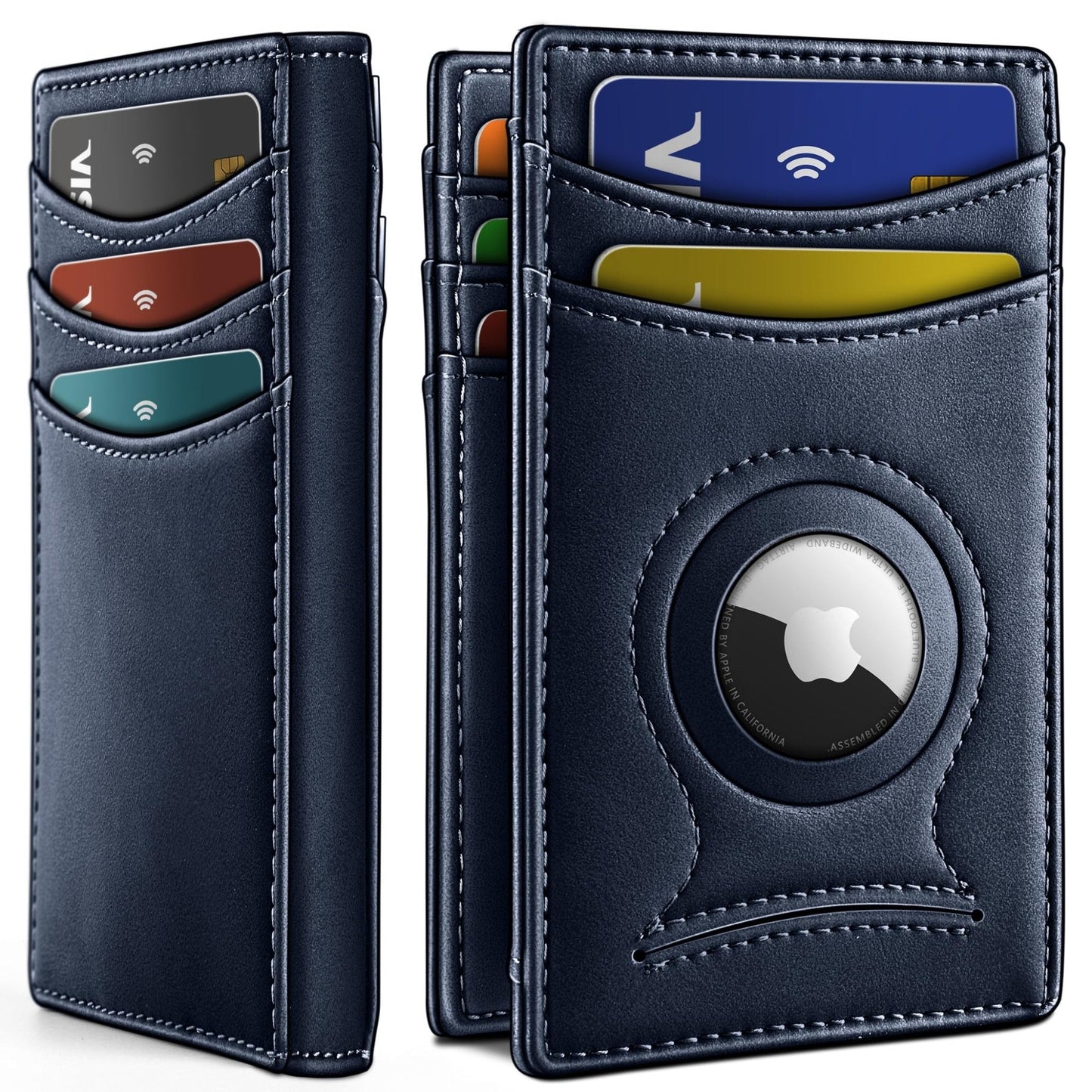 Slim AirTag Wallet for Men RFID Blocking Magnetic Front Pocket