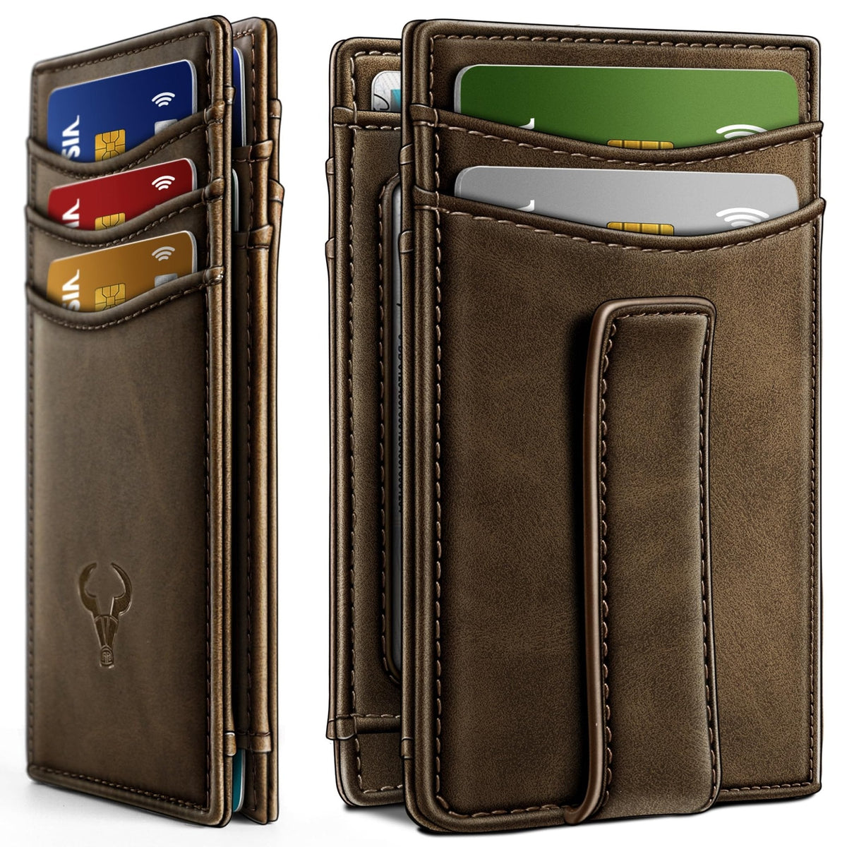Slim AirTag Wallet for Men RFID Blocking Magnetic Front Pocket