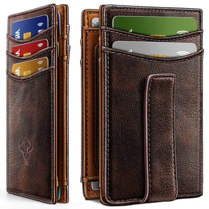 Slim AirTag Wallet for Men RFID Blocking Magnetic Front Pocket