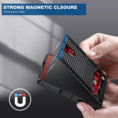 Slim Minimalist Wallet for Men with Money Clip – RFID Blocking, Pop-Up Card Holder, Holds 9-13 Cards