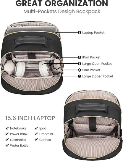 Women’s Laptop Backpack Purse with USB Port – Travel & Work Bag