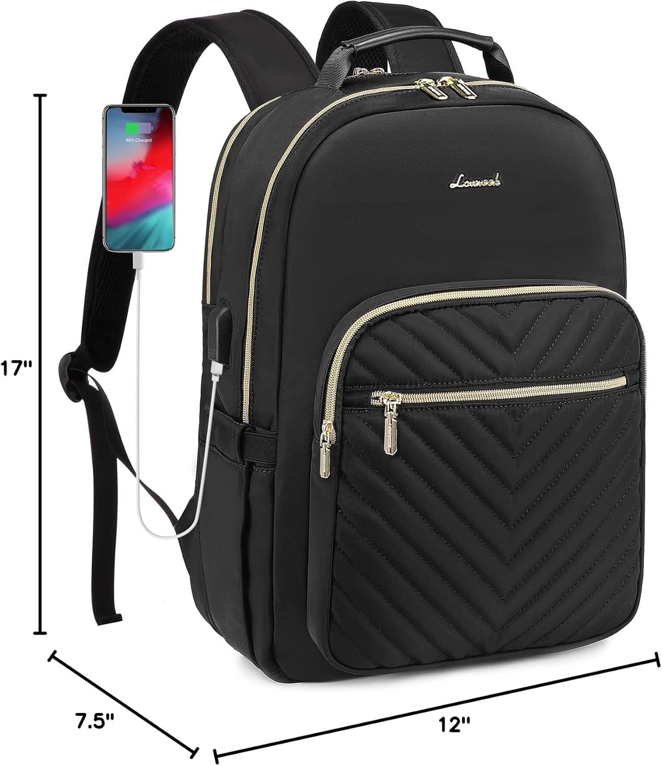 Women’s Laptop Backpack Purse with USB Port – Travel & Work Bag